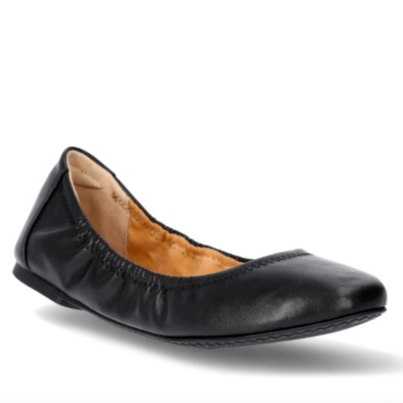 Time and Tru Women's Scrunch Ballet Flats BLACK - Picture 1 of 3